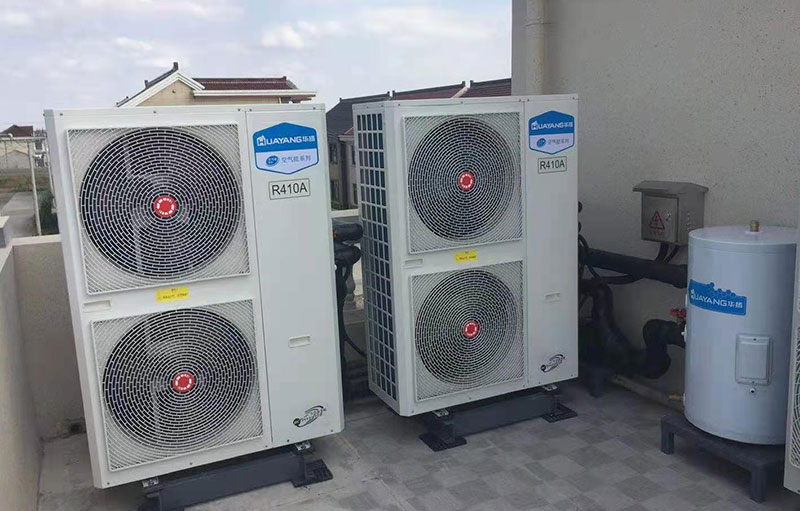 江蘇南通頭補村 太陽能+空氣源熱泵三聯供系統項目